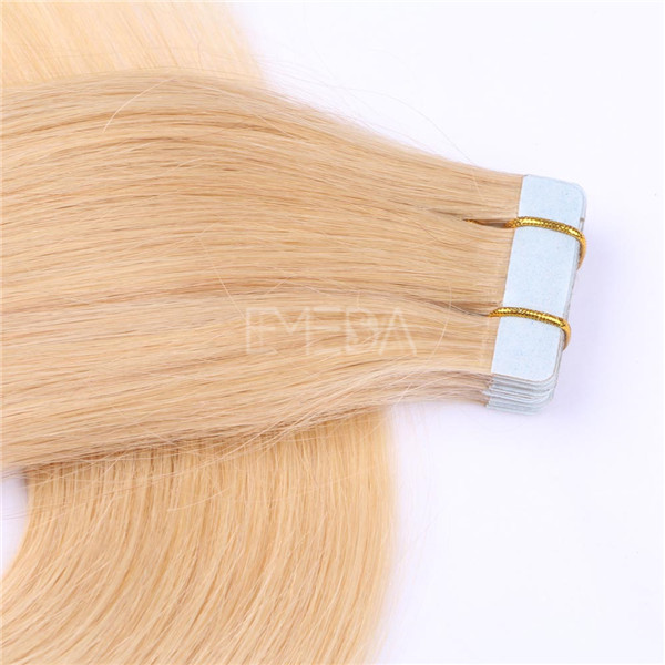 Wholesale double drawn high quality brazilian straight tape in extensions cost XS083